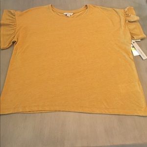 SOLD- NWT Calvin Klein blouse with ruffled sleeves